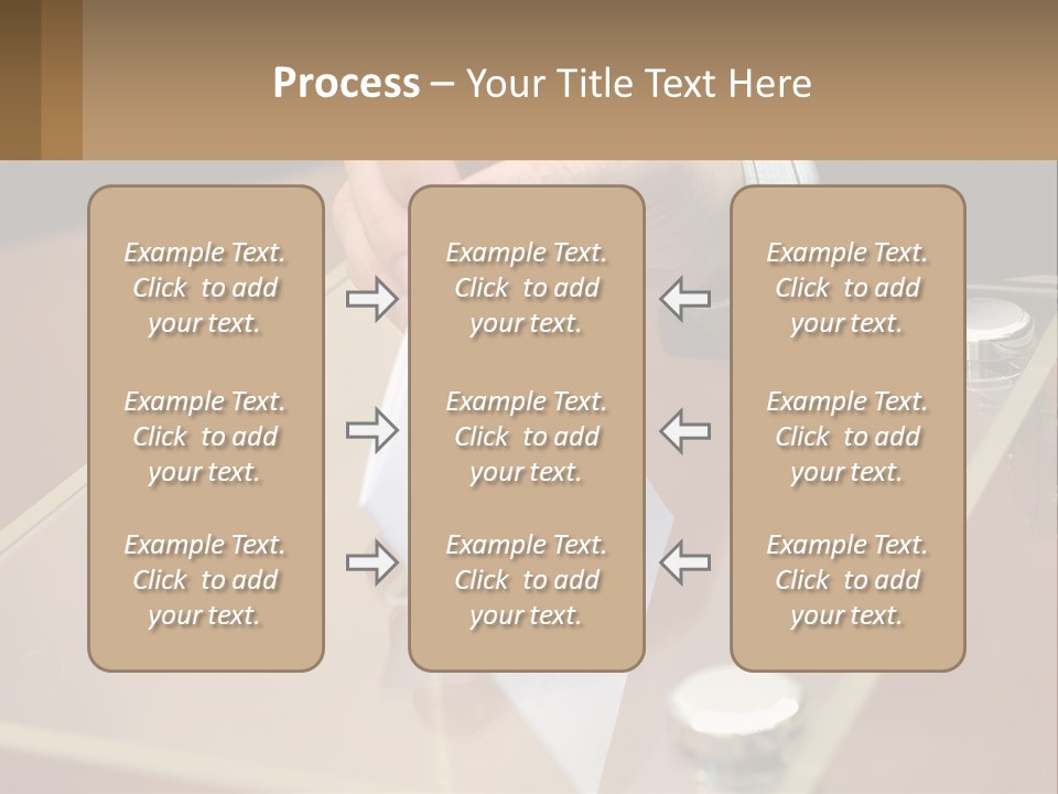 A Person Holding A Piece Of Paper On Top Of A Table PowerPoint Template