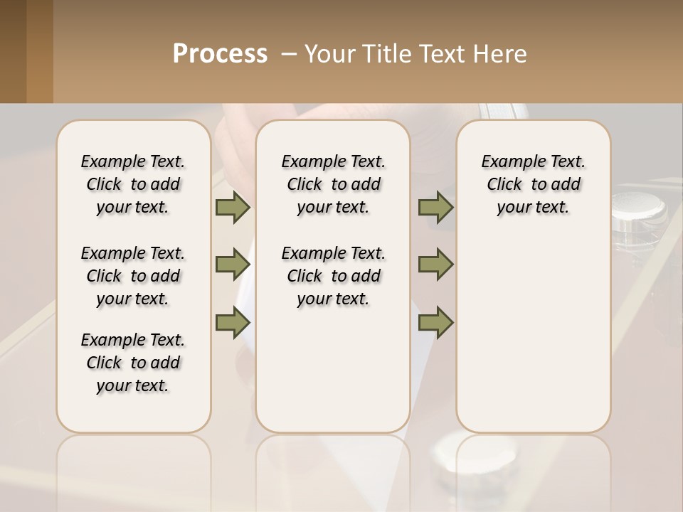A Person Holding A Piece Of Paper On Top Of A Table PowerPoint Template