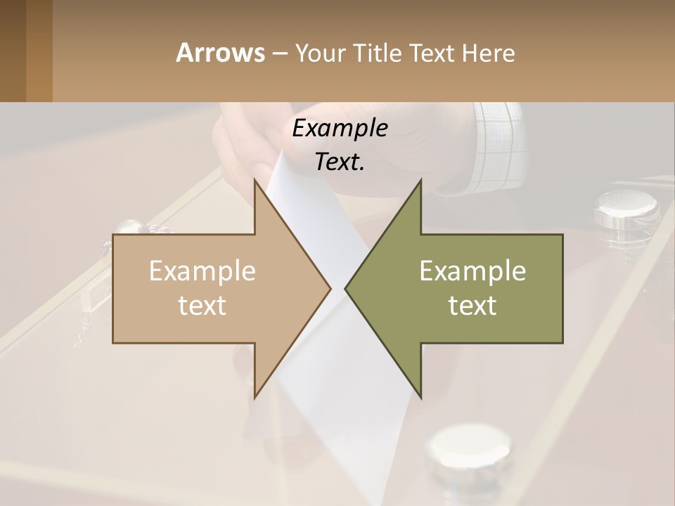 A Person Holding A Piece Of Paper On Top Of A Table PowerPoint Template