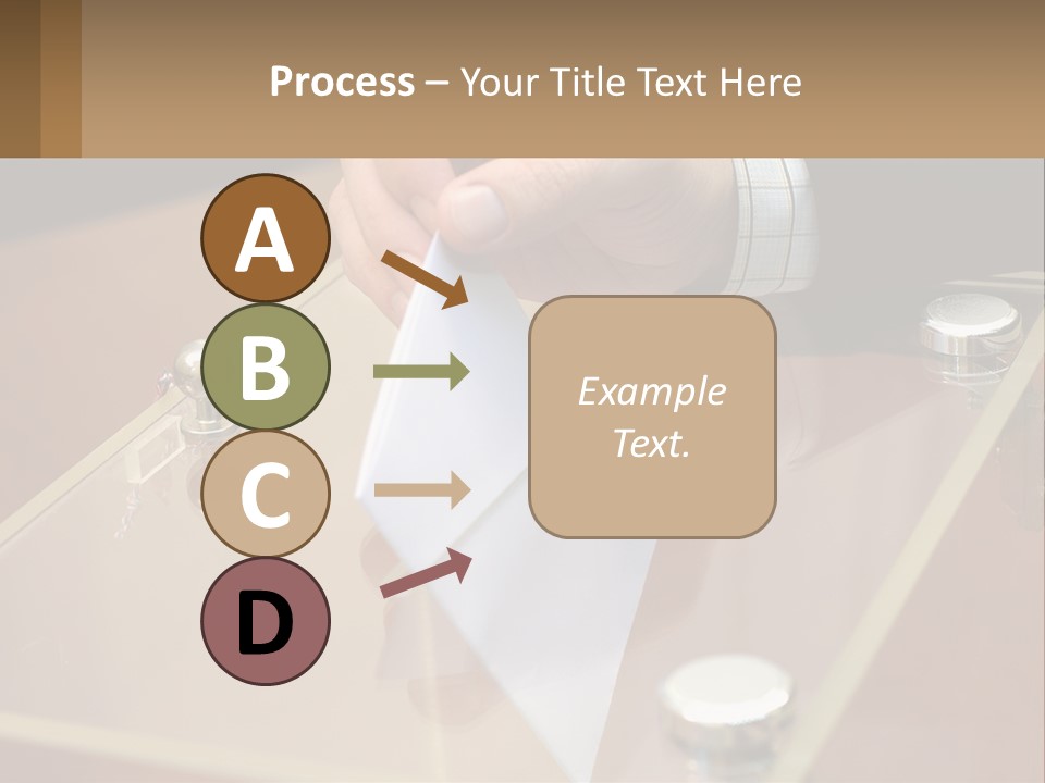 A Person Holding A Piece Of Paper On Top Of A Table PowerPoint Template