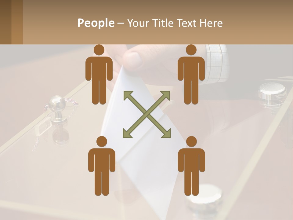 A Person Holding A Piece Of Paper On Top Of A Table PowerPoint Template