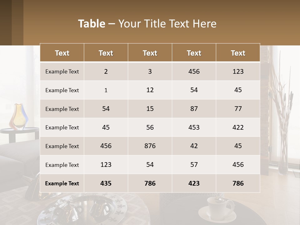 A Living Room With A Couch And A Fireplace PowerPoint Template