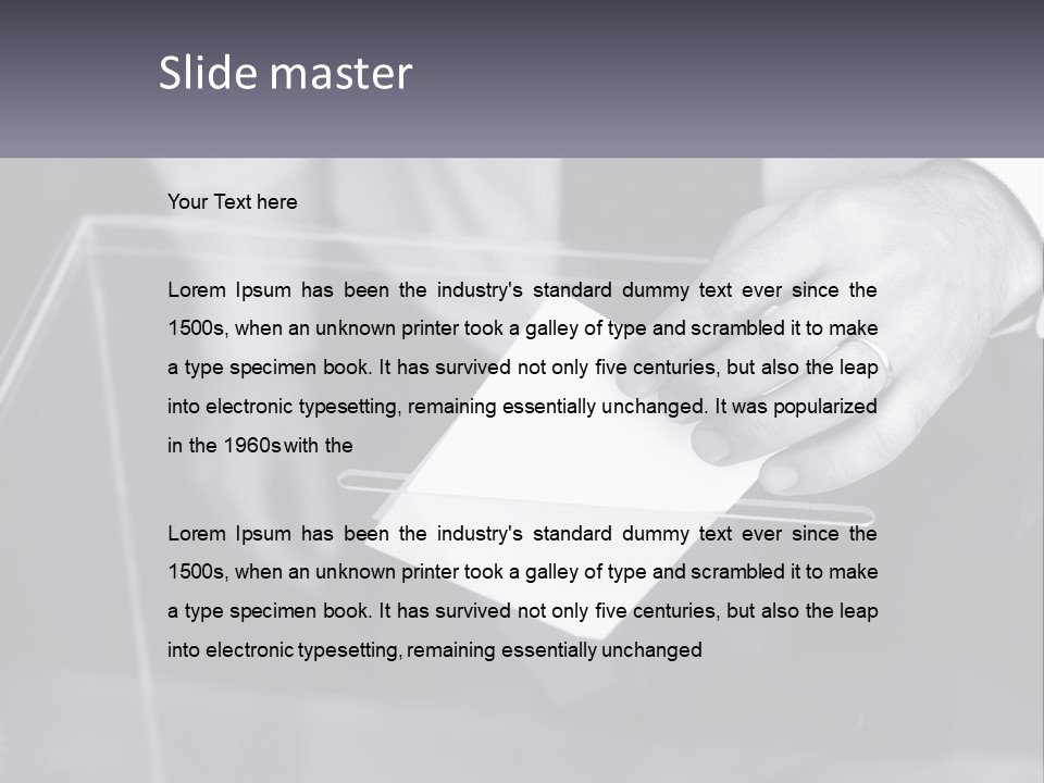 A Person Putting A Piece Of Paper In A Box PowerPoint Template