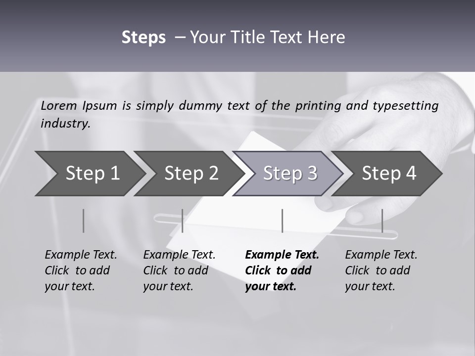 A Person Putting A Piece Of Paper In A Box PowerPoint Template
