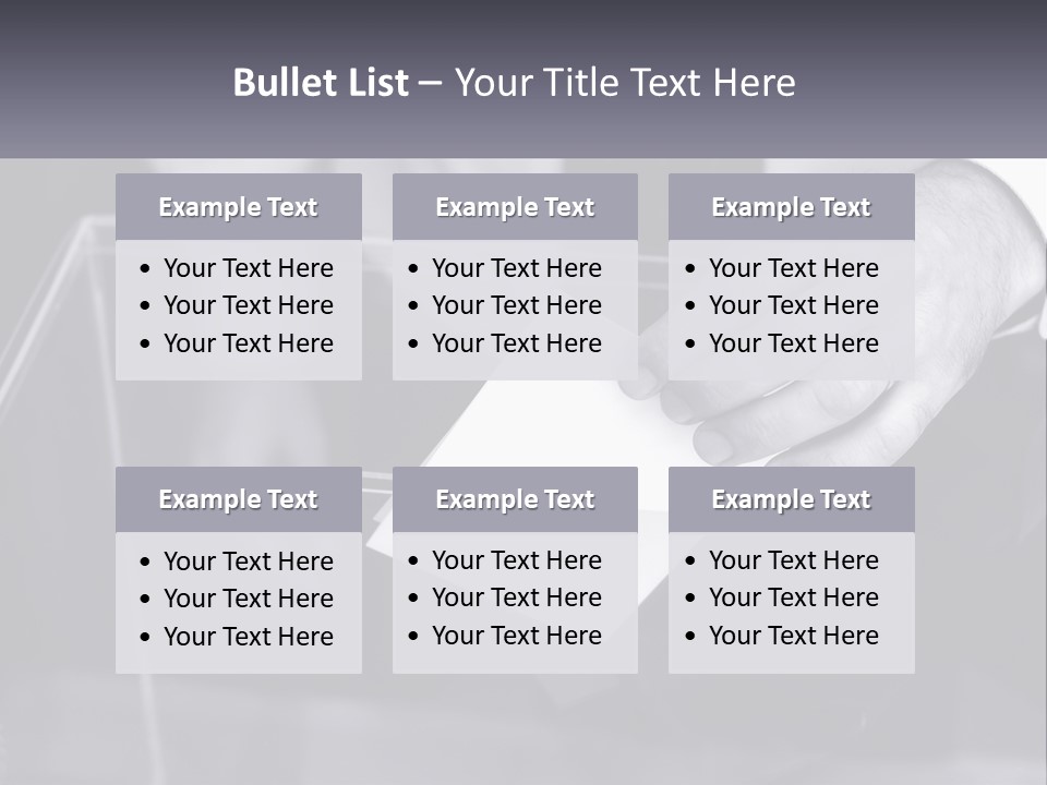 A Person Putting A Piece Of Paper In A Box PowerPoint Template