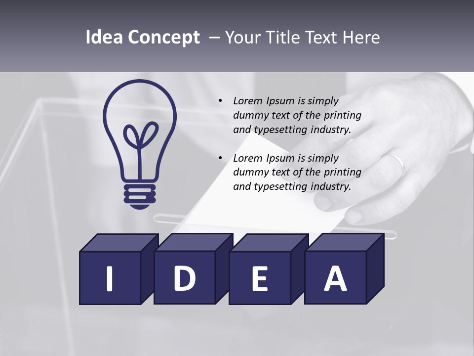 A Person Putting A Piece Of Paper In A Box PowerPoint Template