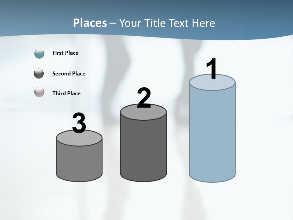 A Group Of People Walking Through A Lobby PowerPoint Template