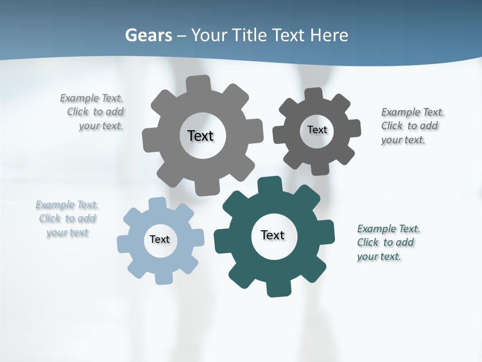 A Group Of People Walking Through A Lobby PowerPoint Template