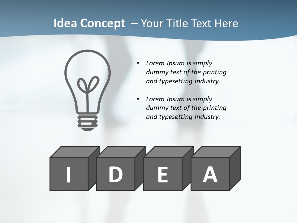 A Group Of People Walking Through A Lobby PowerPoint Template