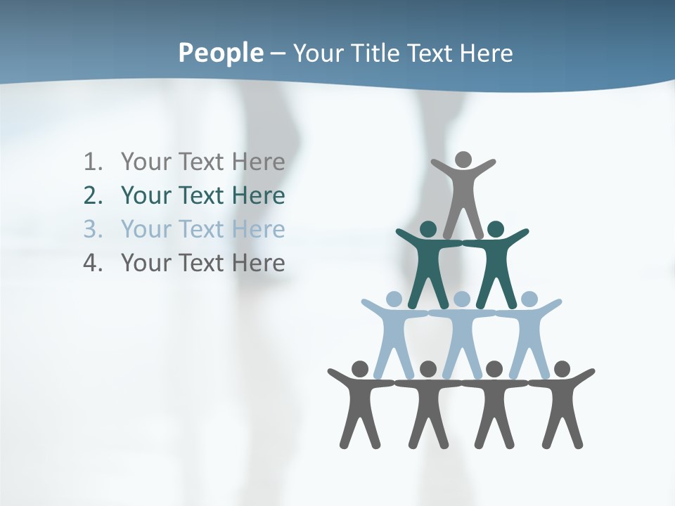 A Group Of People Walking Through A Lobby PowerPoint Template
