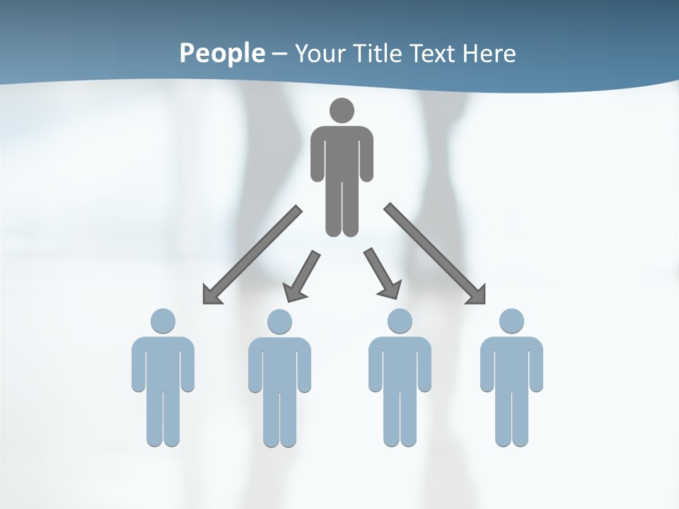 A Group Of People Walking Through A Lobby PowerPoint Template