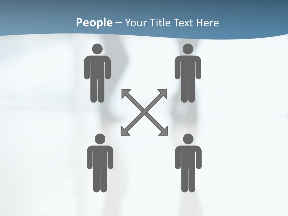 A Group Of People Walking Through A Lobby PowerPoint Template