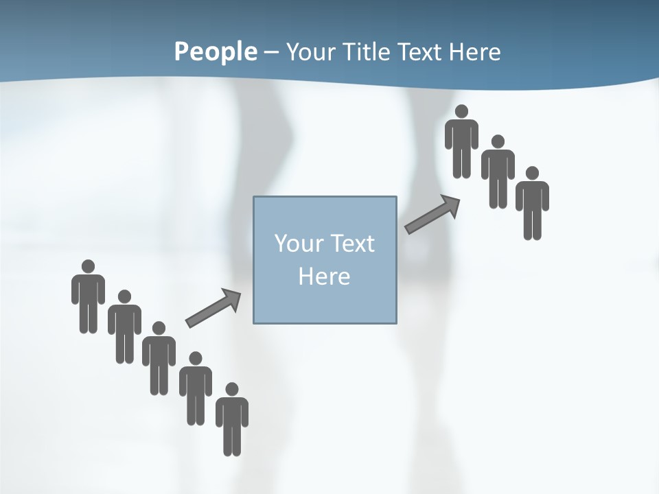 A Group Of People Walking Through A Lobby PowerPoint Template