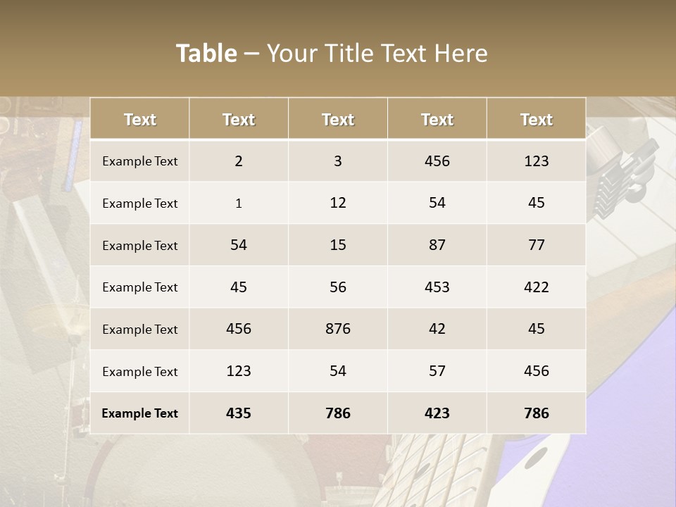 A Musical Instrument On A Stage With A Piano In The Background PowerPoint Template