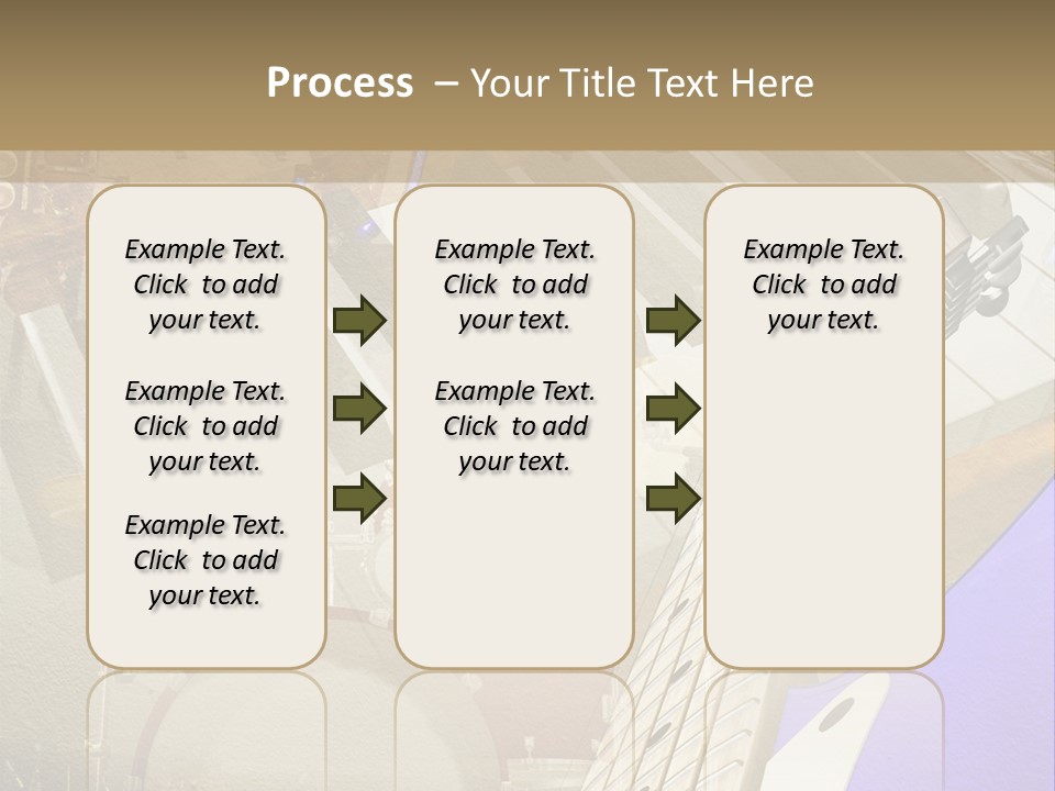 A Musical Instrument On A Stage With A Piano In The Background PowerPoint Template