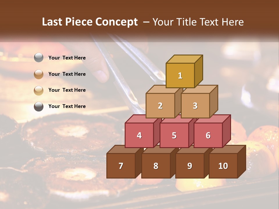 A Person Cutting A Piece Of Food With A Pair Of Scissors PowerPoint Template