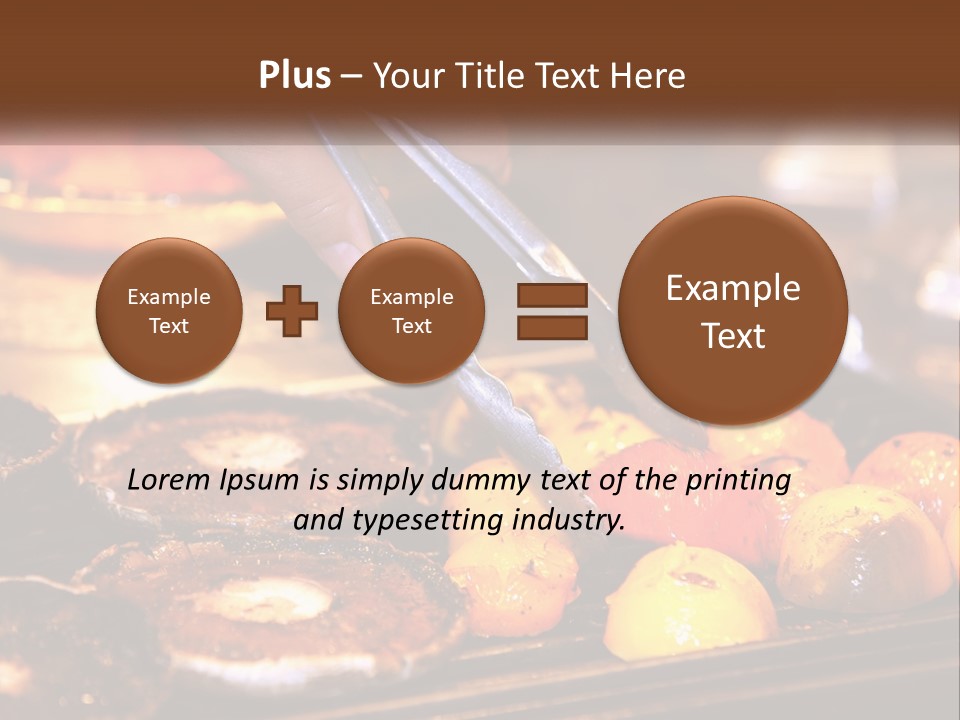 A Person Cutting A Piece Of Food With A Pair Of Scissors PowerPoint Template