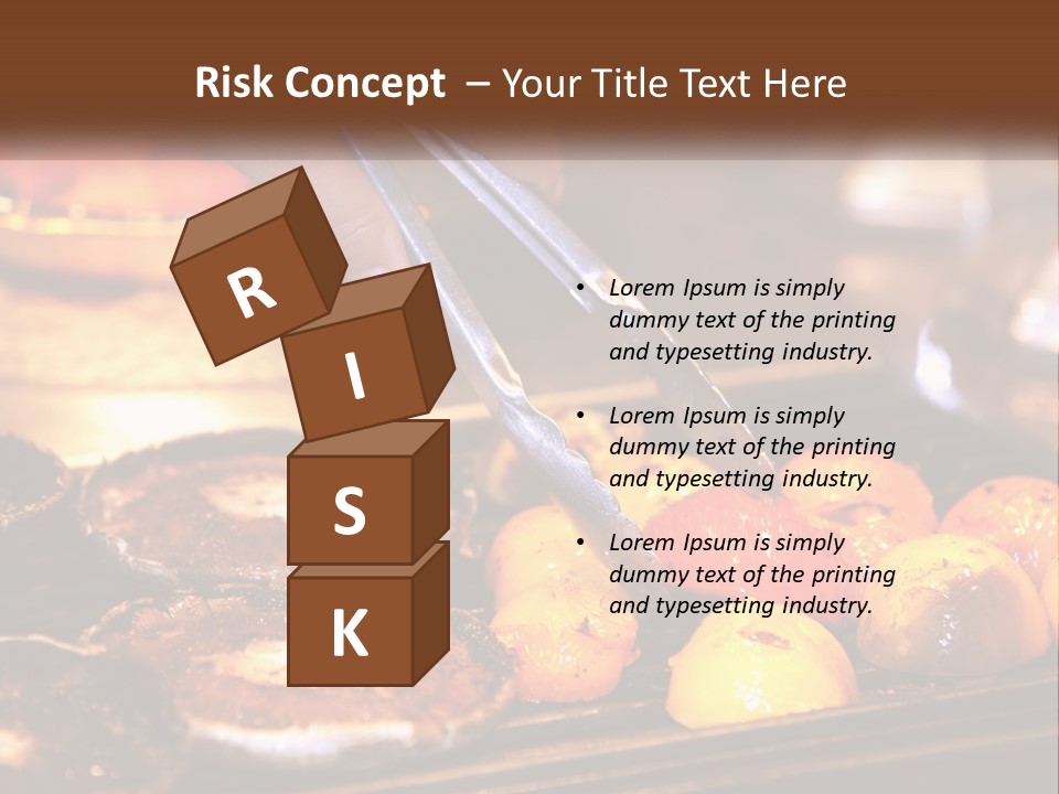 A Person Cutting A Piece Of Food With A Pair Of Scissors PowerPoint Template