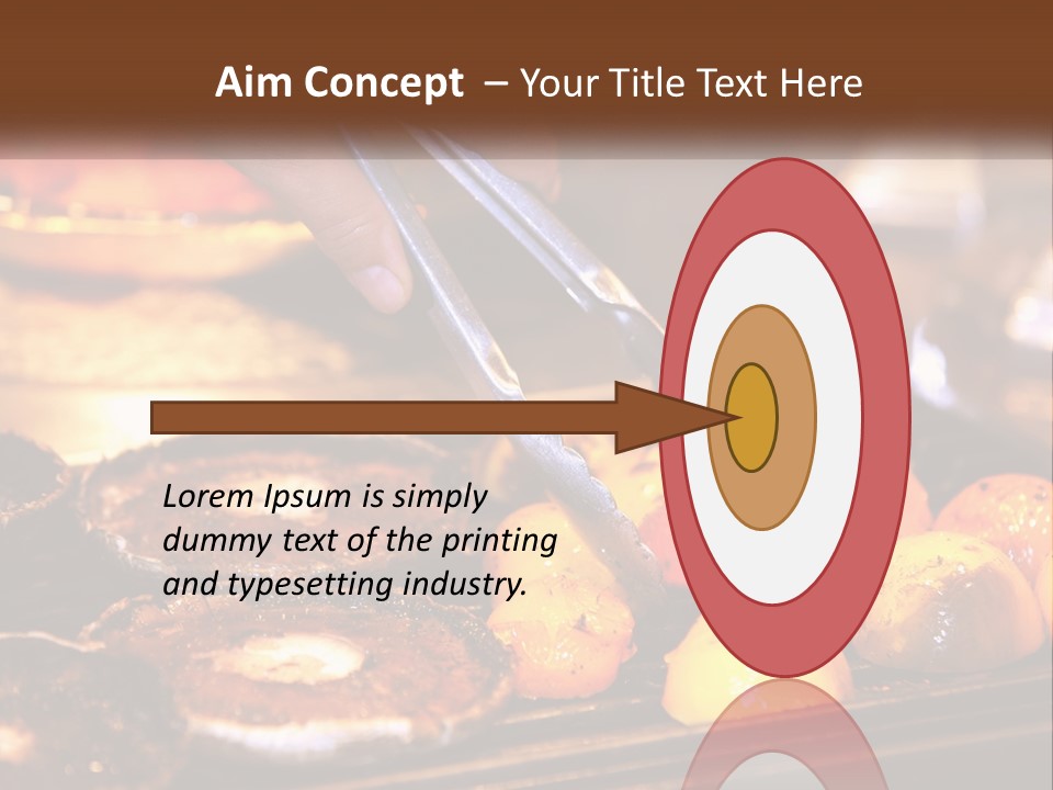 A Person Cutting A Piece Of Food With A Pair Of Scissors PowerPoint Template