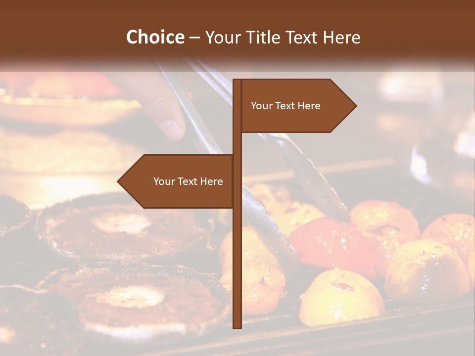 A Person Cutting A Piece Of Food With A Pair Of Scissors PowerPoint Template