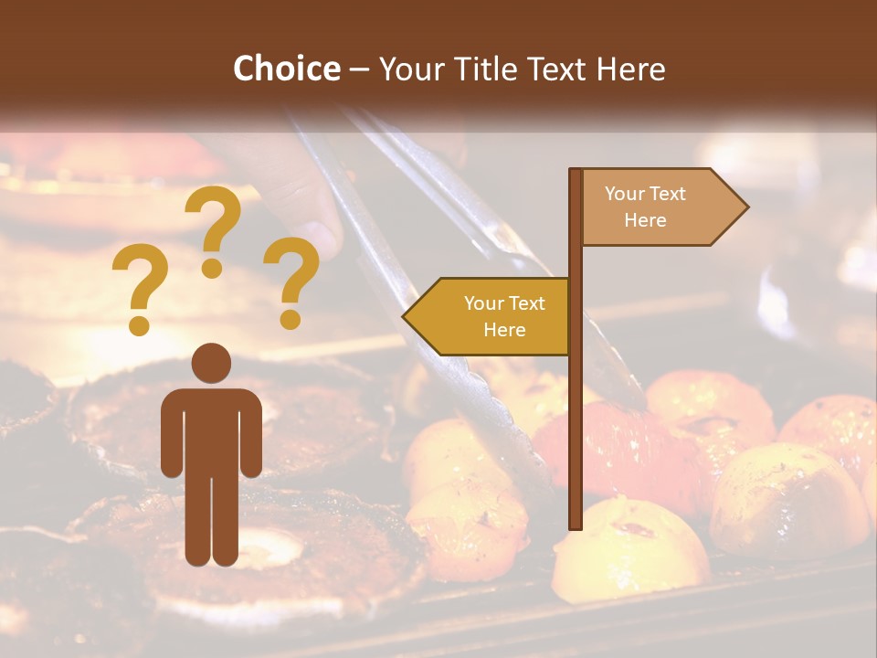 A Person Cutting A Piece Of Food With A Pair Of Scissors PowerPoint Template