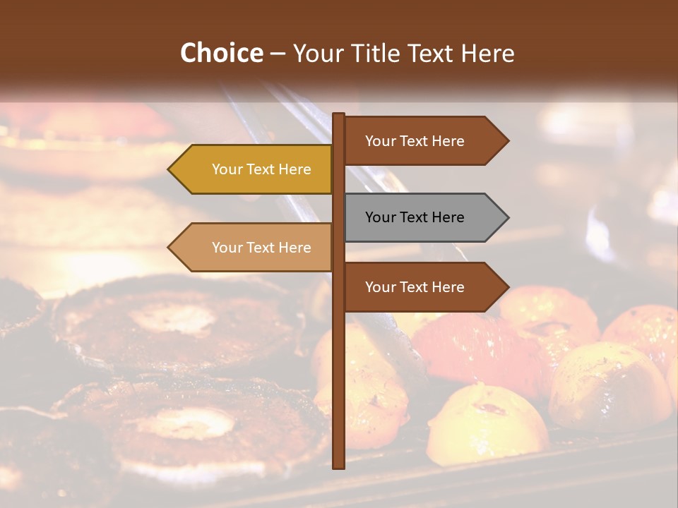 A Person Cutting A Piece Of Food With A Pair Of Scissors PowerPoint Template