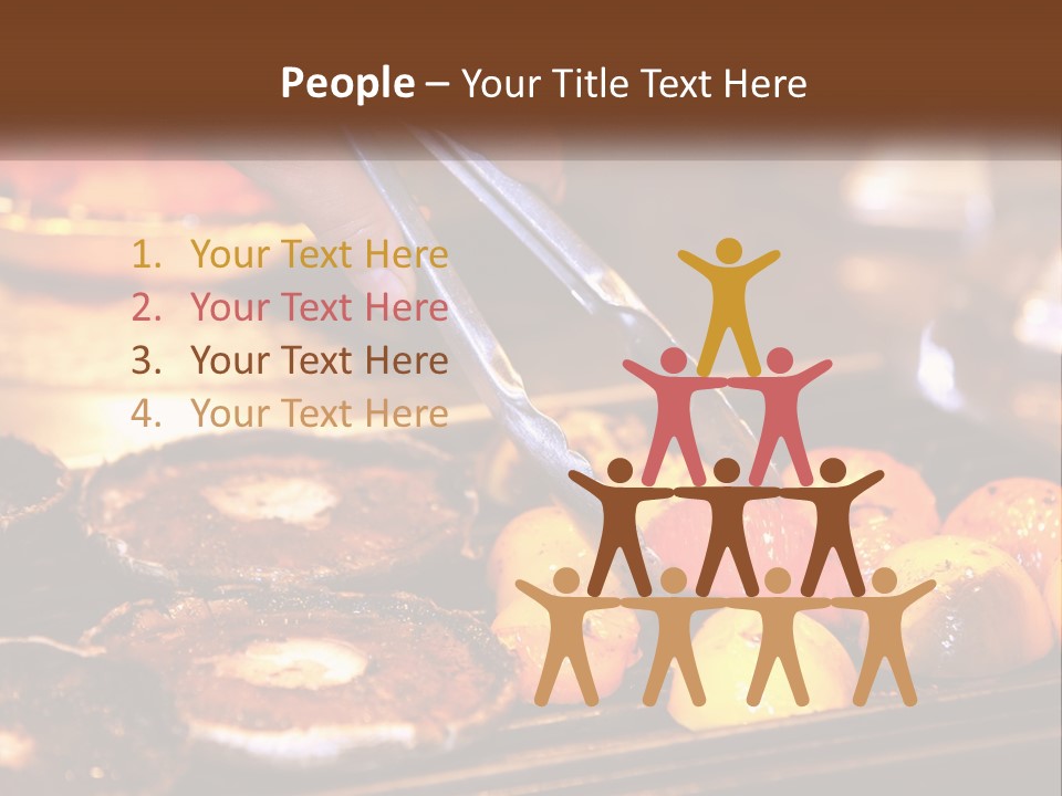 A Person Cutting A Piece Of Food With A Pair Of Scissors PowerPoint Template