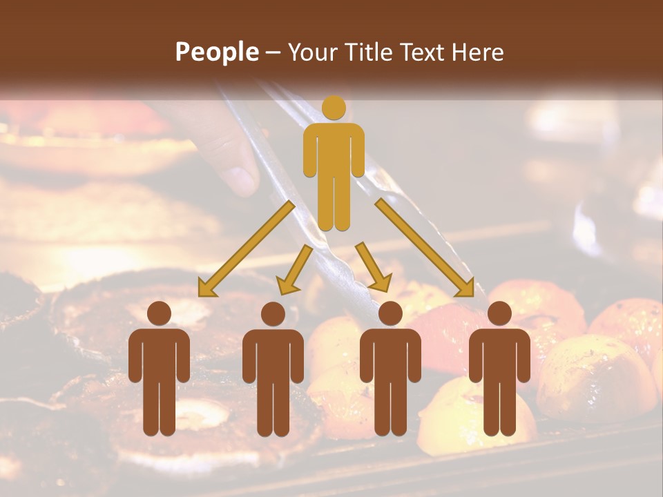 A Person Cutting A Piece Of Food With A Pair Of Scissors PowerPoint Template