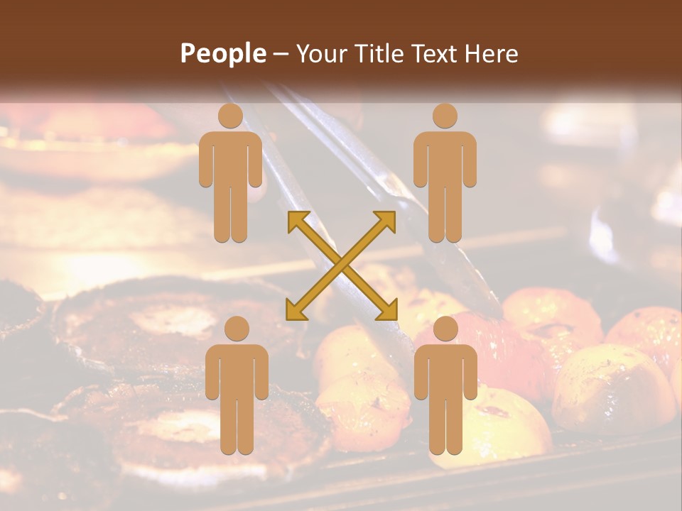 A Person Cutting A Piece Of Food With A Pair Of Scissors PowerPoint Template