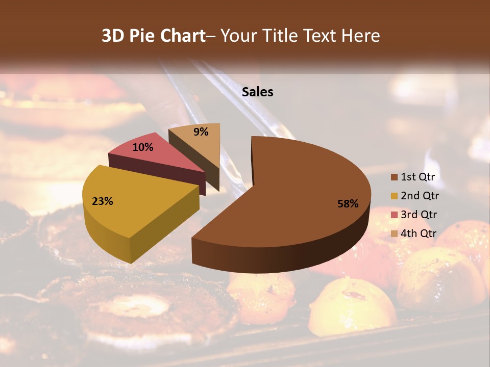 A Person Cutting A Piece Of Food With A Pair Of Scissors PowerPoint Template
