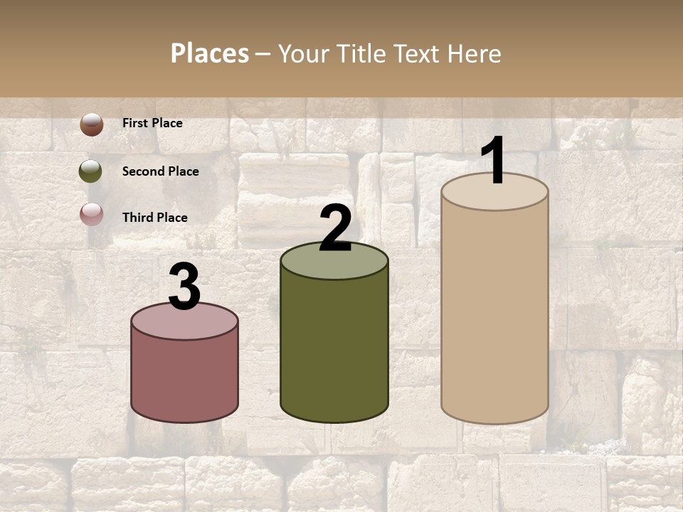 A Wall Of Stone Blocks With Plants Growing Out Of It PowerPoint Template