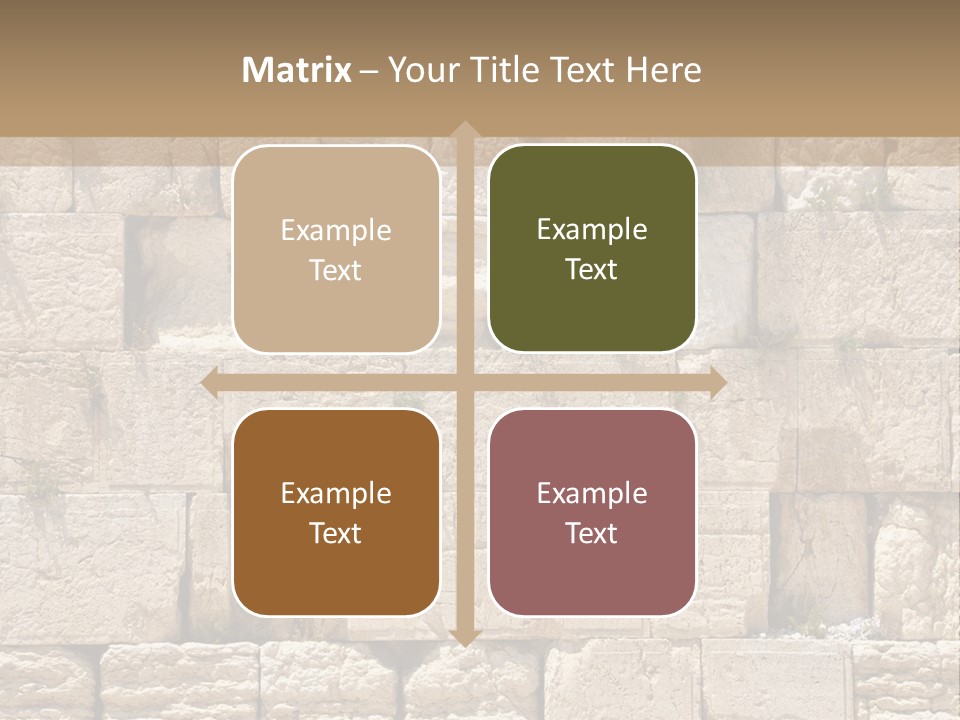 A Wall Of Stone Blocks With Plants Growing Out Of It PowerPoint Template