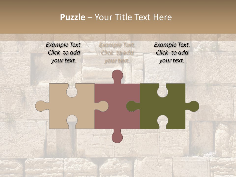 A Wall Of Stone Blocks With Plants Growing Out Of It PowerPoint Template