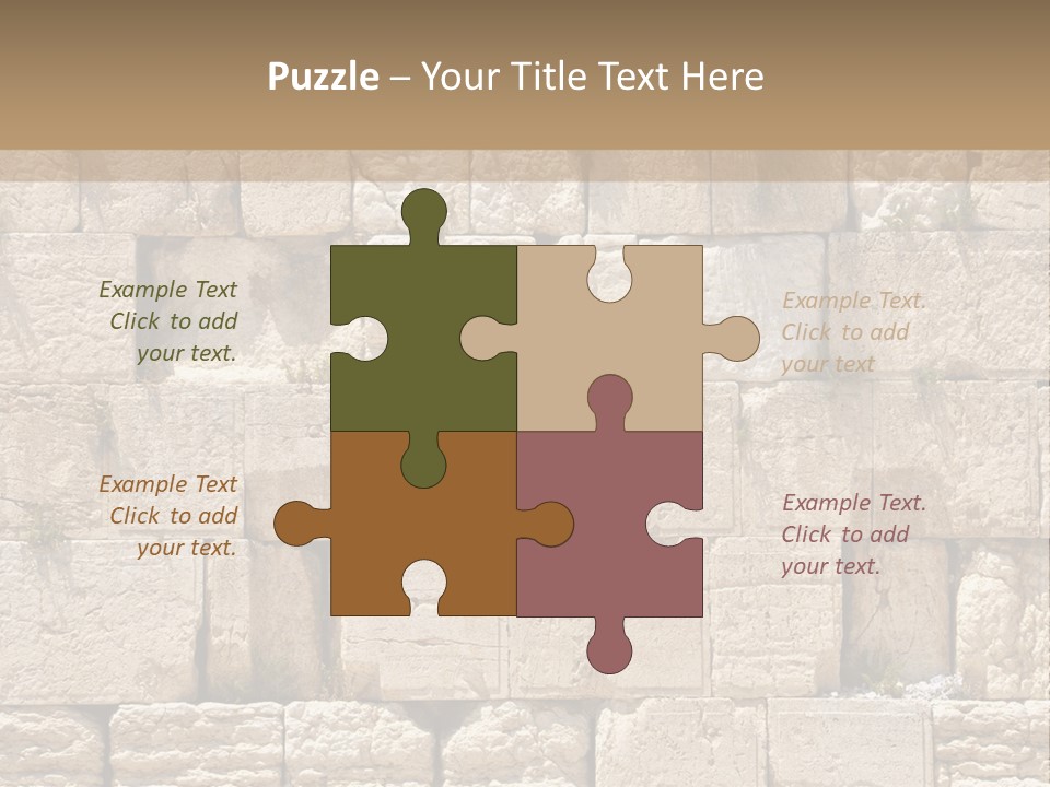 A Wall Of Stone Blocks With Plants Growing Out Of It PowerPoint Template