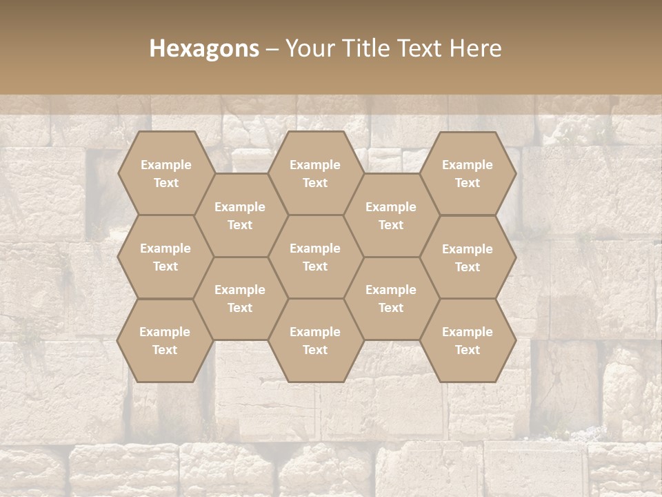 A Wall Of Stone Blocks With Plants Growing Out Of It PowerPoint Template