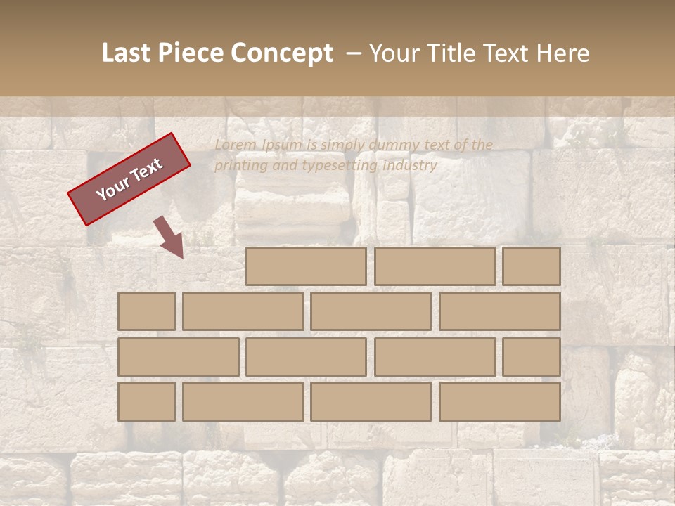 A Wall Of Stone Blocks With Plants Growing Out Of It PowerPoint Template