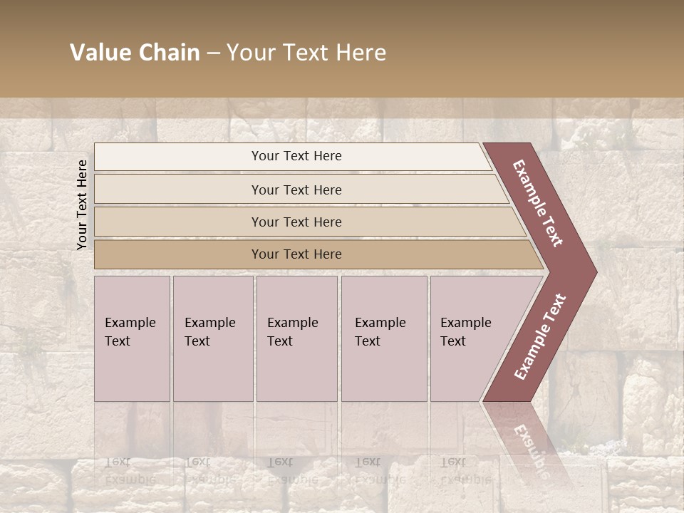 A Wall Of Stone Blocks With Plants Growing Out Of It PowerPoint Template