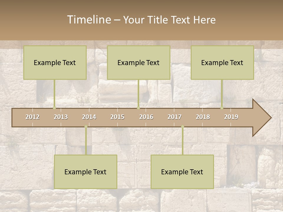 A Wall Of Stone Blocks With Plants Growing Out Of It PowerPoint Template