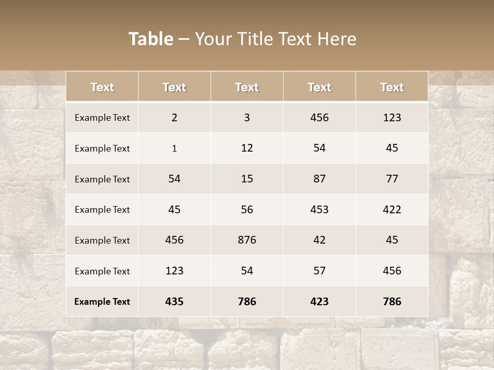 A Wall Of Stone Blocks With Plants Growing Out Of It PowerPoint Template