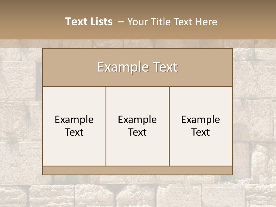 A Wall Of Stone Blocks With Plants Growing Out Of It PowerPoint Template