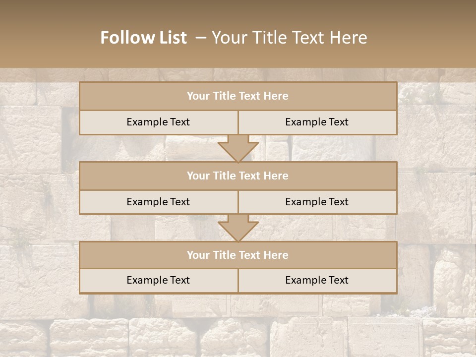 A Wall Of Stone Blocks With Plants Growing Out Of It PowerPoint Template