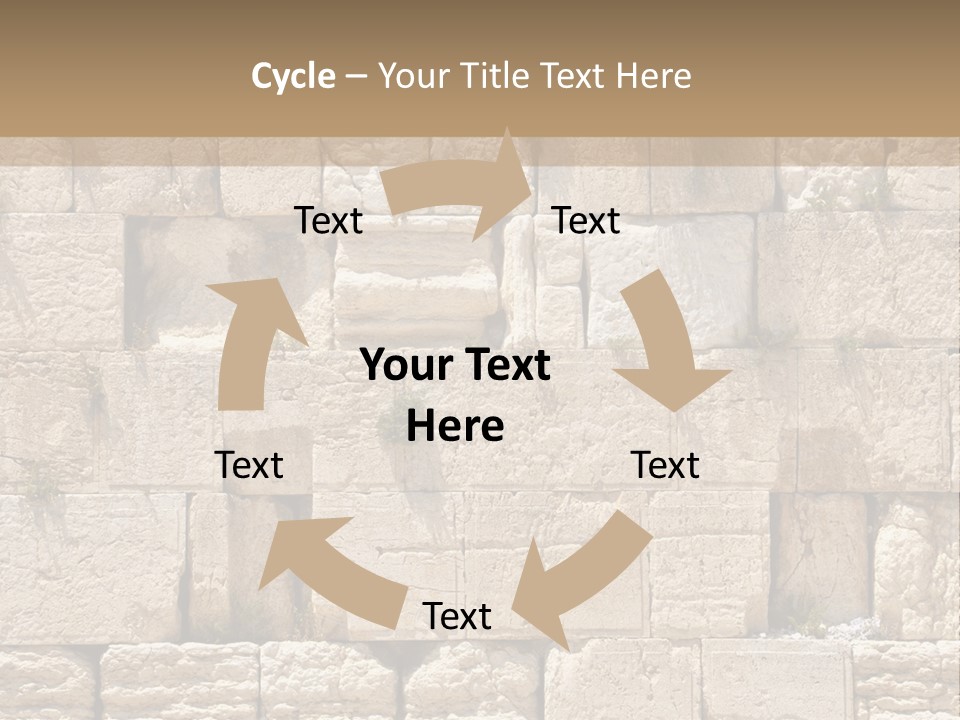 A Wall Of Stone Blocks With Plants Growing Out Of It PowerPoint Template