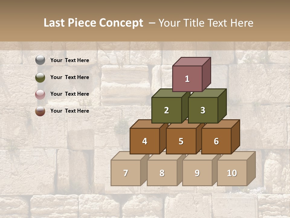 A Wall Of Stone Blocks With Plants Growing Out Of It PowerPoint Template