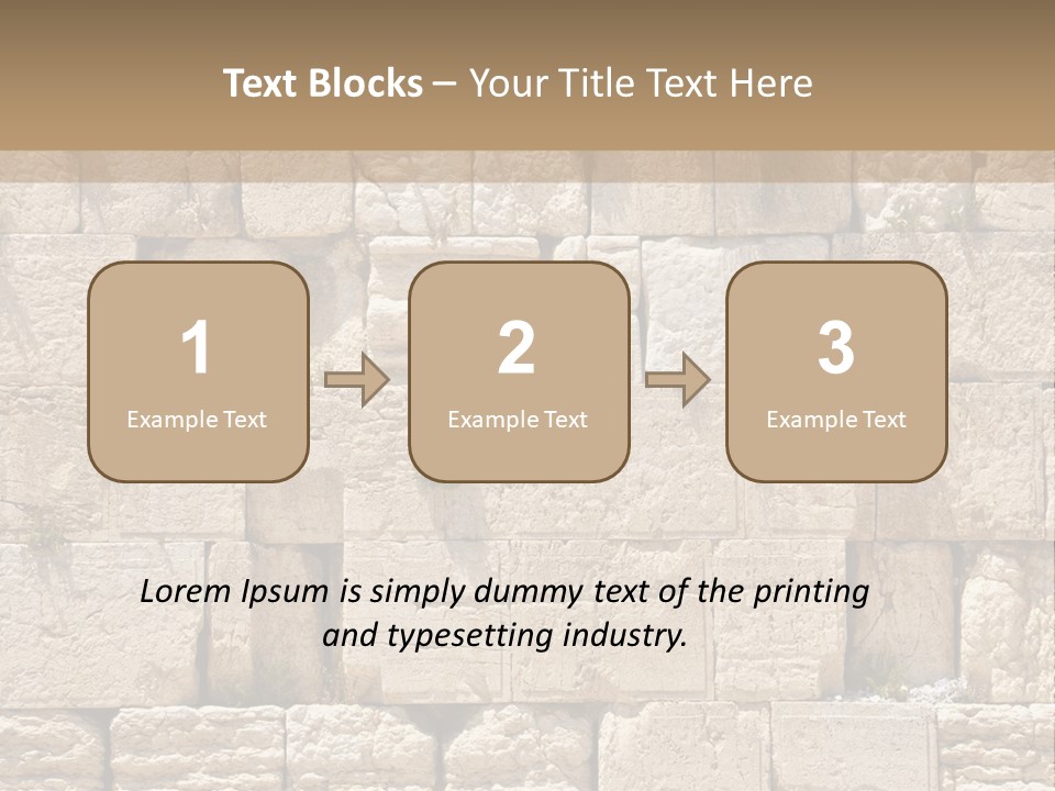 A Wall Of Stone Blocks With Plants Growing Out Of It PowerPoint Template