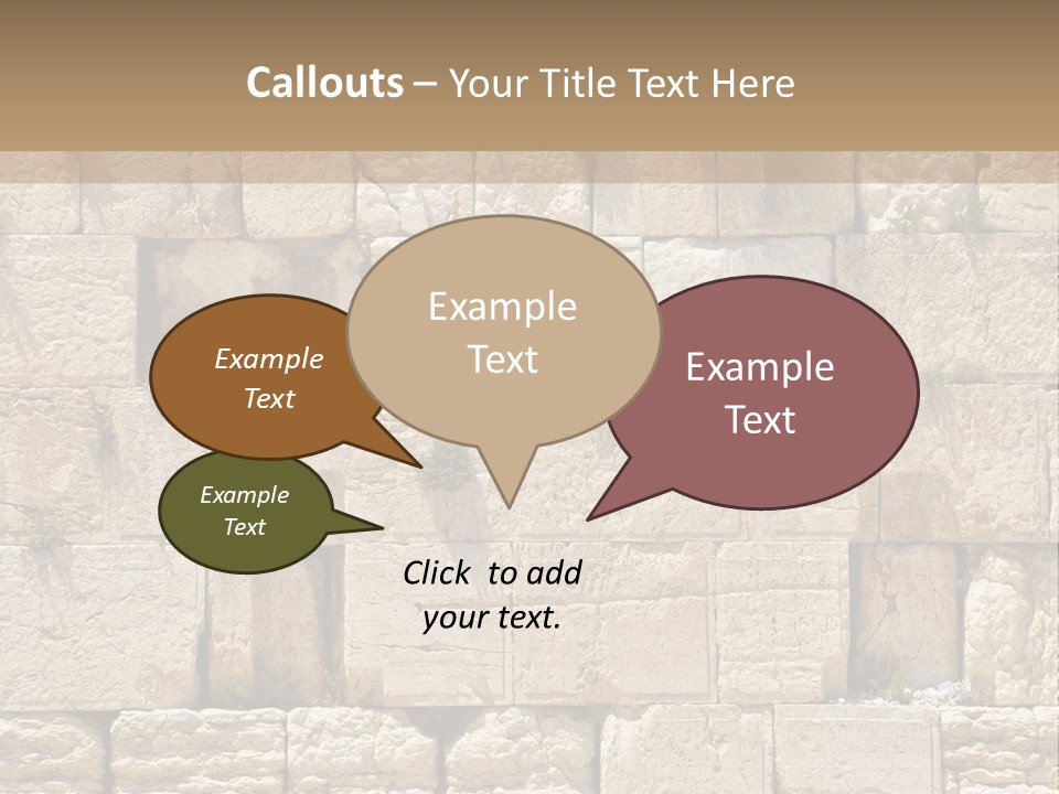 A Wall Of Stone Blocks With Plants Growing Out Of It PowerPoint Template