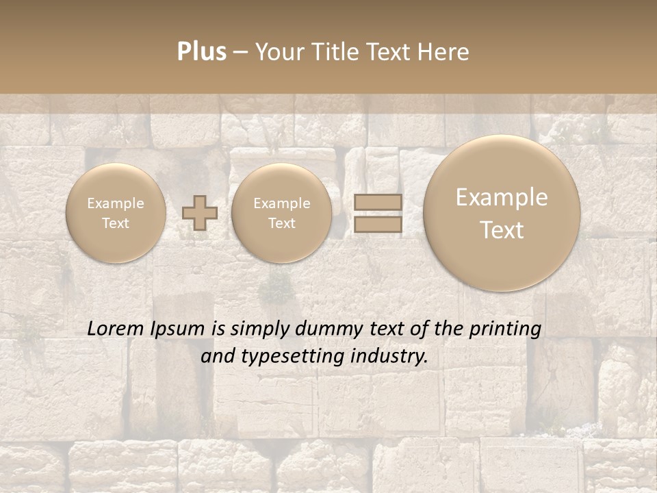 A Wall Of Stone Blocks With Plants Growing Out Of It PowerPoint Template