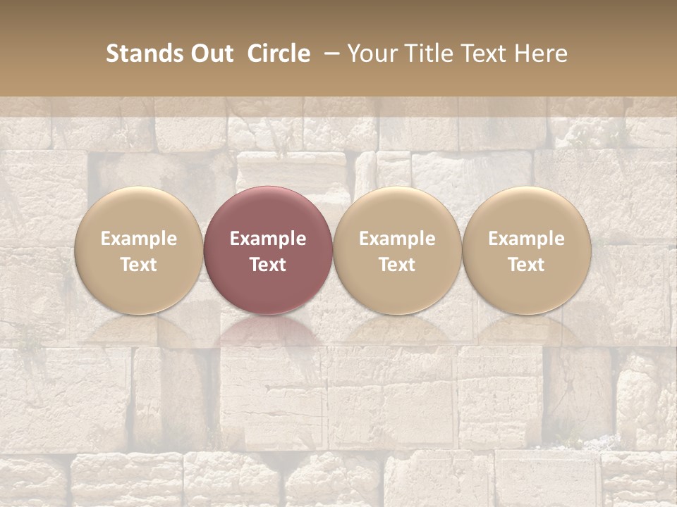 A Wall Of Stone Blocks With Plants Growing Out Of It PowerPoint Template