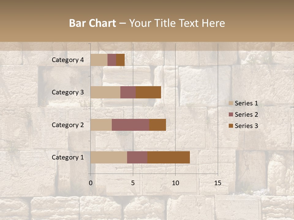 A Wall Of Stone Blocks With Plants Growing Out Of It PowerPoint Template