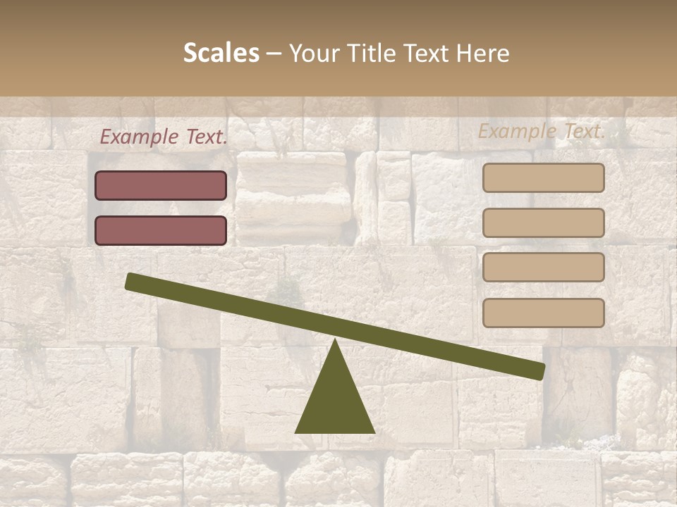 A Wall Of Stone Blocks With Plants Growing Out Of It PowerPoint Template