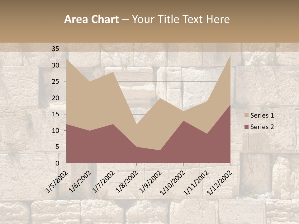 A Wall Of Stone Blocks With Plants Growing Out Of It PowerPoint Template